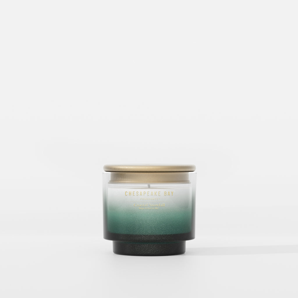 Coastal Snowfall Small Candle