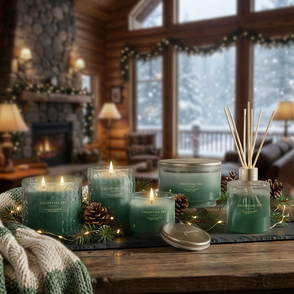 Coastal Snowfall Large Candle